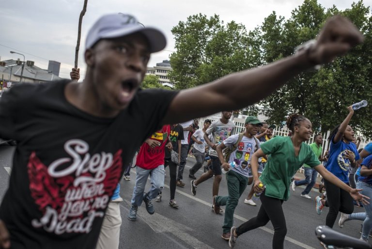 University of Pretoria students protest against tuition fee increment